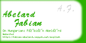 abelard fabian business card